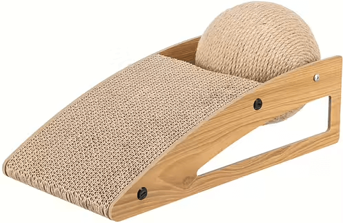 Trixie klösmöbel med boll i jute och inbyggd kattmynta – perfekt för aktiv lek och klös.