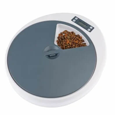 Noma foderautomat med upp till 5 fack för tidinställd matning av katt